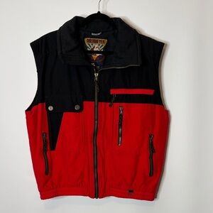 Vintage Obermeyer Ouray Men's Bold Red and Black Vest, size Large